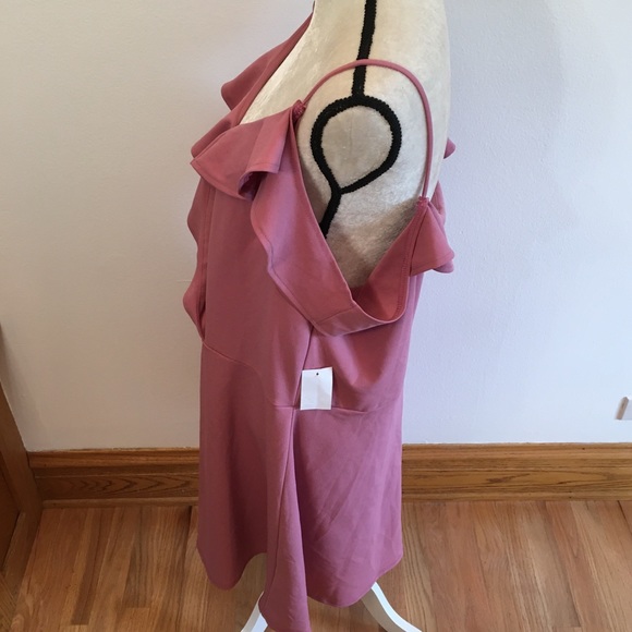 NWT Charlotte Russe+ ruffle pink dress size 2x - Picture 10 of 12